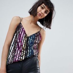 ASOS Sequin Cami Tank Size 8